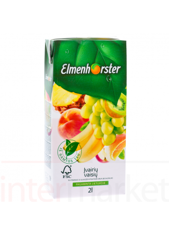 Įvairių vaisių sulčių gėrimas ELMENHORSTER su vitaminais 2l